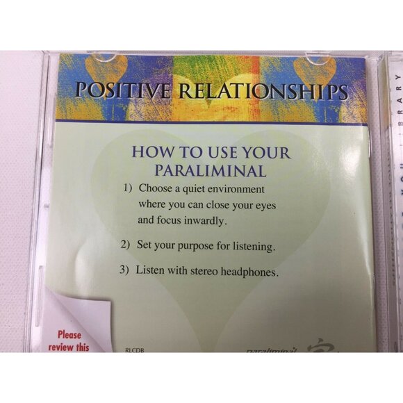 Positive Relationships Paraliminal CD By Paul R. Scheele For Strong & Beneficial - Picture 2 of 4